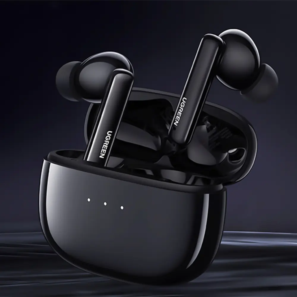 Беспроводные наушники Ugreen WS106 HiTune T3 Active Noise-Cancelling Wireless Earbuds (Black)(UGR-90401) - фото 3