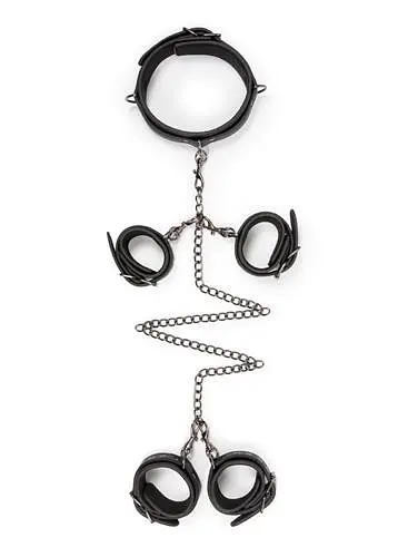 BDSM набір для бондажу EasyToys (чорний) - фото 4