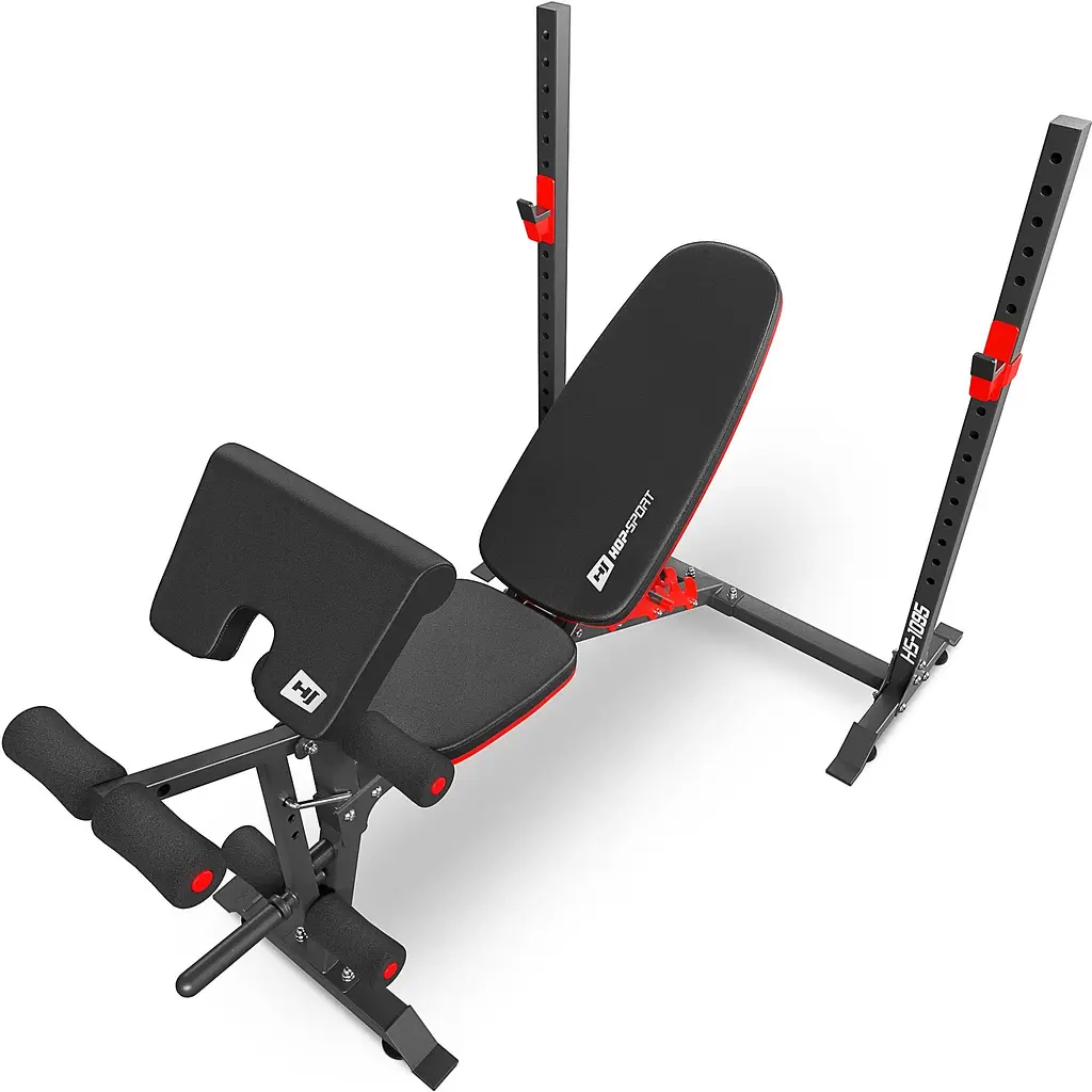 Набор Hop-Sport Premium 69кг со скамьей HS-1095 и штангой - фото 6