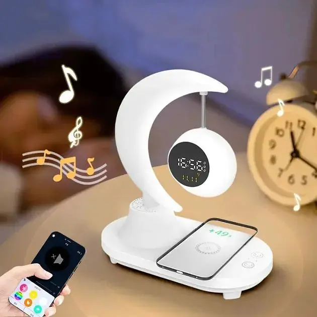 Лампа XPRO Luna TB-35SLIWBT с беспроводной зарядкой для телефона и Bluetooth колонкой (43820-_1381) - фото 3