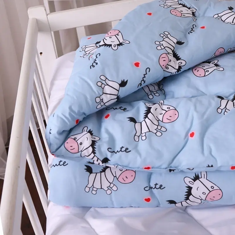 Одеяло MirSon антиаллергенное детское зима Kids Time 20-0037 Cute blue zebra 110x140 см EcoSilk (2200009663932) - фото 4
