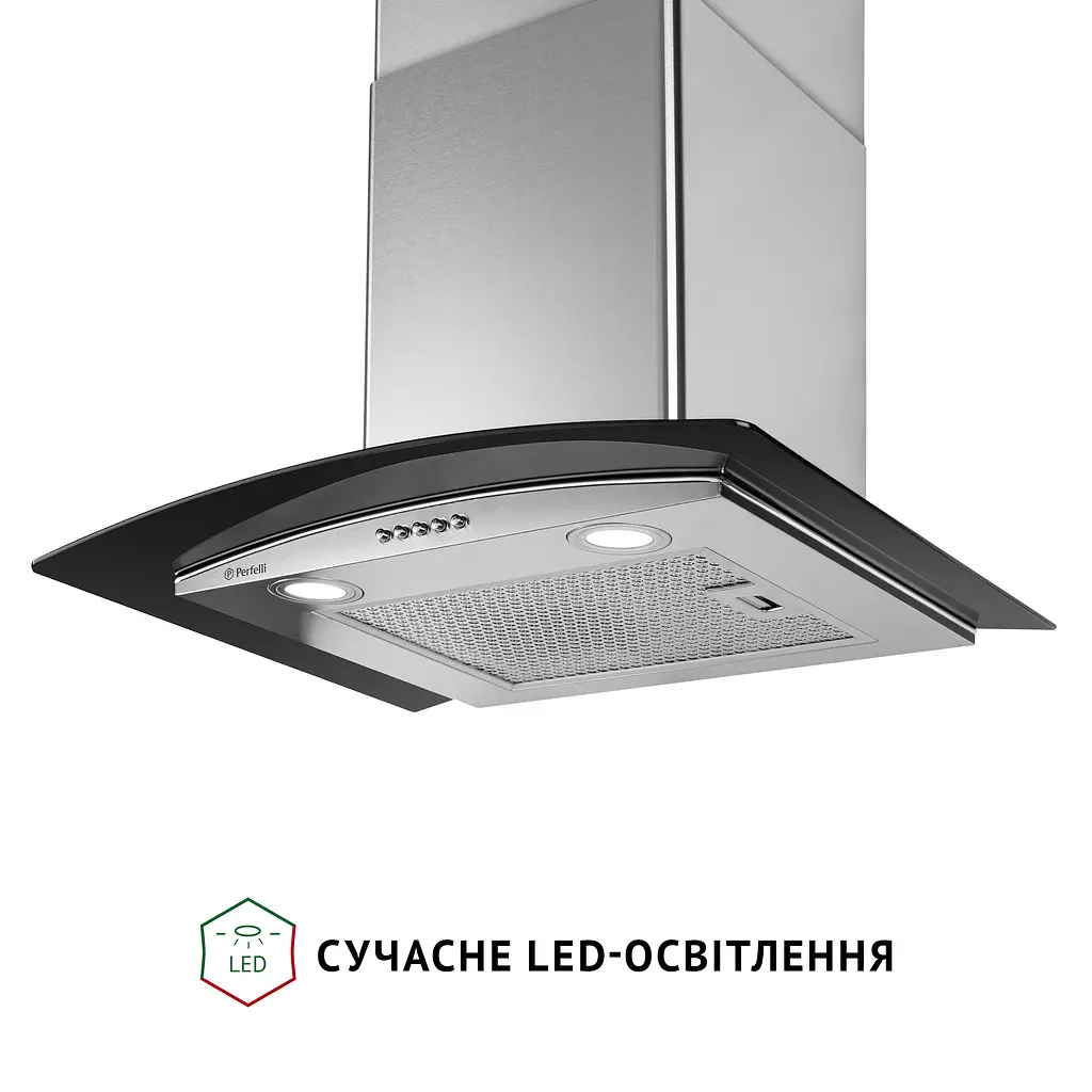 Витяжка декоративна зі склом PERFELLI GRASSI 6HMX INOX - фото 4
