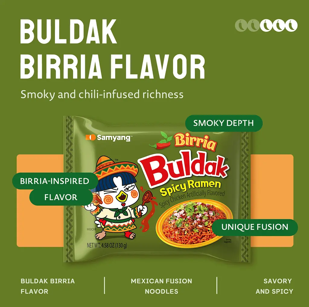 Локшина Samyang Buldak Birria Spicy Ramen 5шт х 130г - фото 3