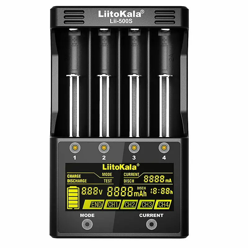 Зарядний пристрій LiitoKala Lii-500S 4 канали Чорний (1479821403) - фото 9