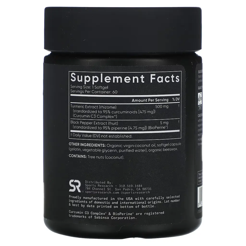 Екстракт Куркуми з Біоперином Turmeric Curcumin C3 Complex 500 мг - 60 софтгель - фото 2