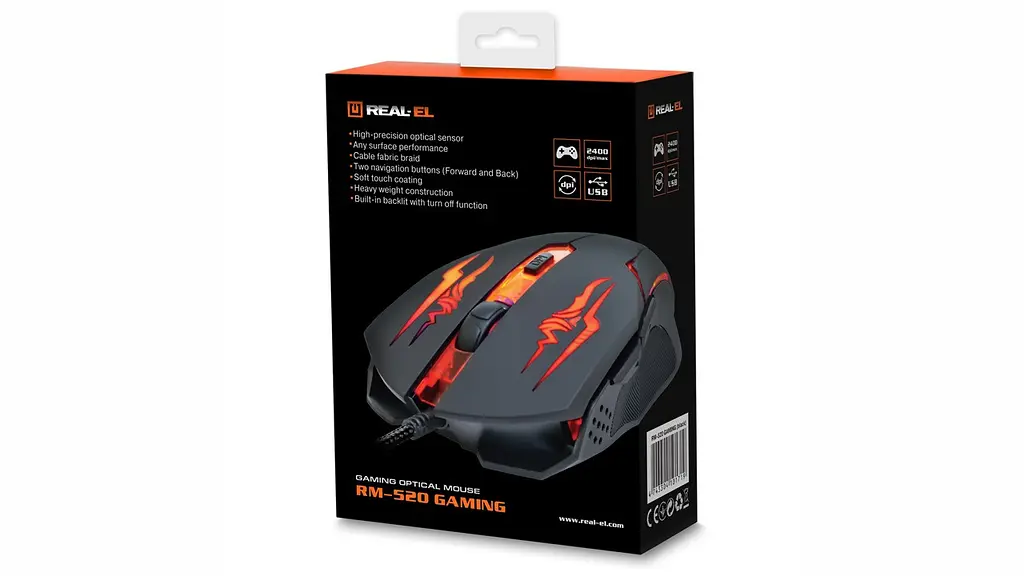 Миша REAL-EL RM-520 Gaming Чорний (EL123200020) - фото 10