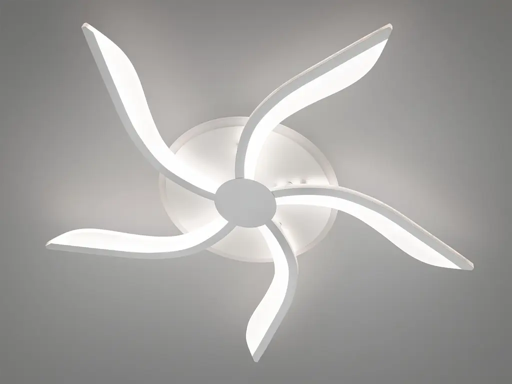 Люстра стельова LED Diasha 2480/5WH, 53W, 3200K-6500K, білий метал, сучасний стиль для дому - фото 3