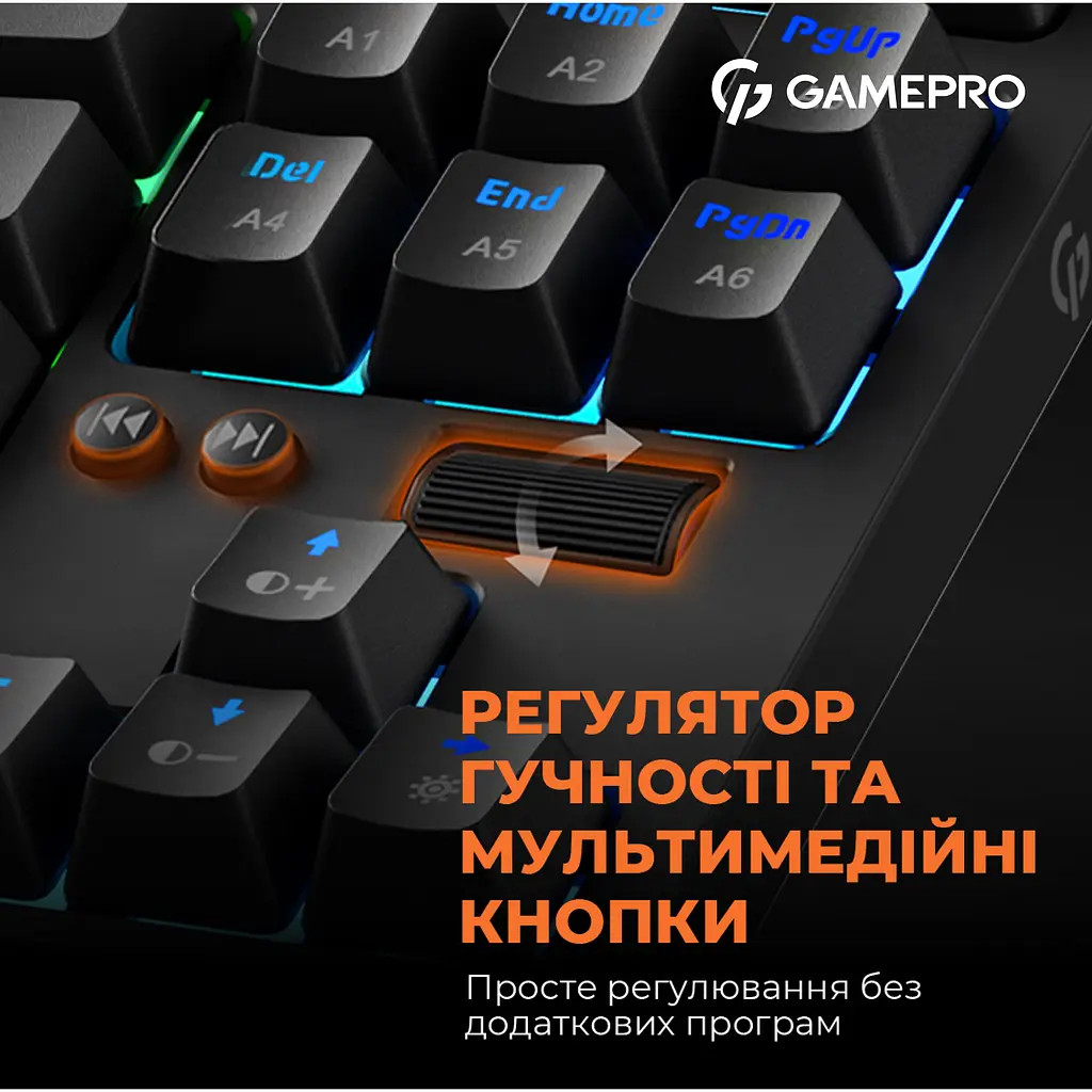 Клавіатура GamePro Red з Hot-Swap RGB Black дротова механічна (MK180B) - фото 9