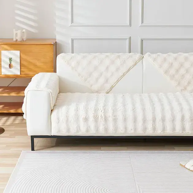 Накидка Love You для м'яких меблів 90х90 см айворі (8605) - фото 2