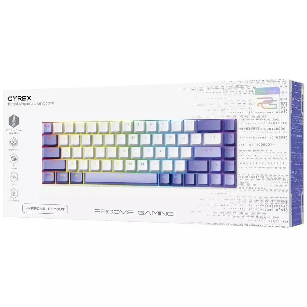 Клавіатура Proove Gaming Cyrex (Ukraine Layout) White/Purple (MKCR00022417) - фото 8