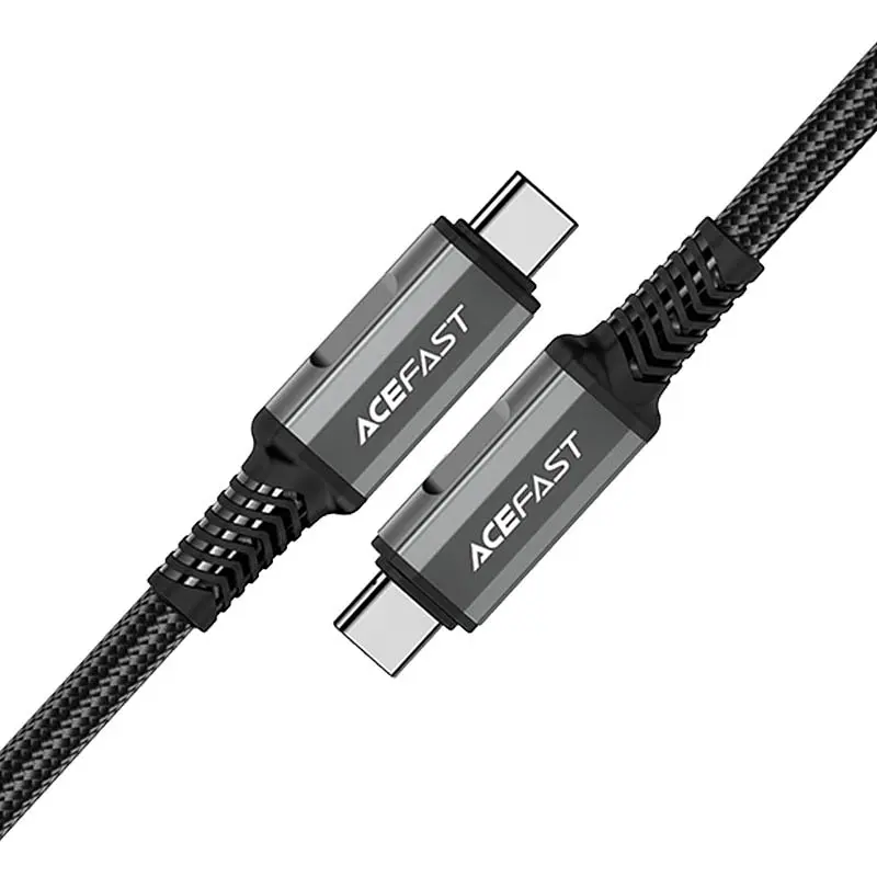 Кабель USB 4.0 Type-C M-M, 1 м 240W, Thunderbolt 3/4 compatible, C1-09 Чорний-сірий Acefast - фото 2