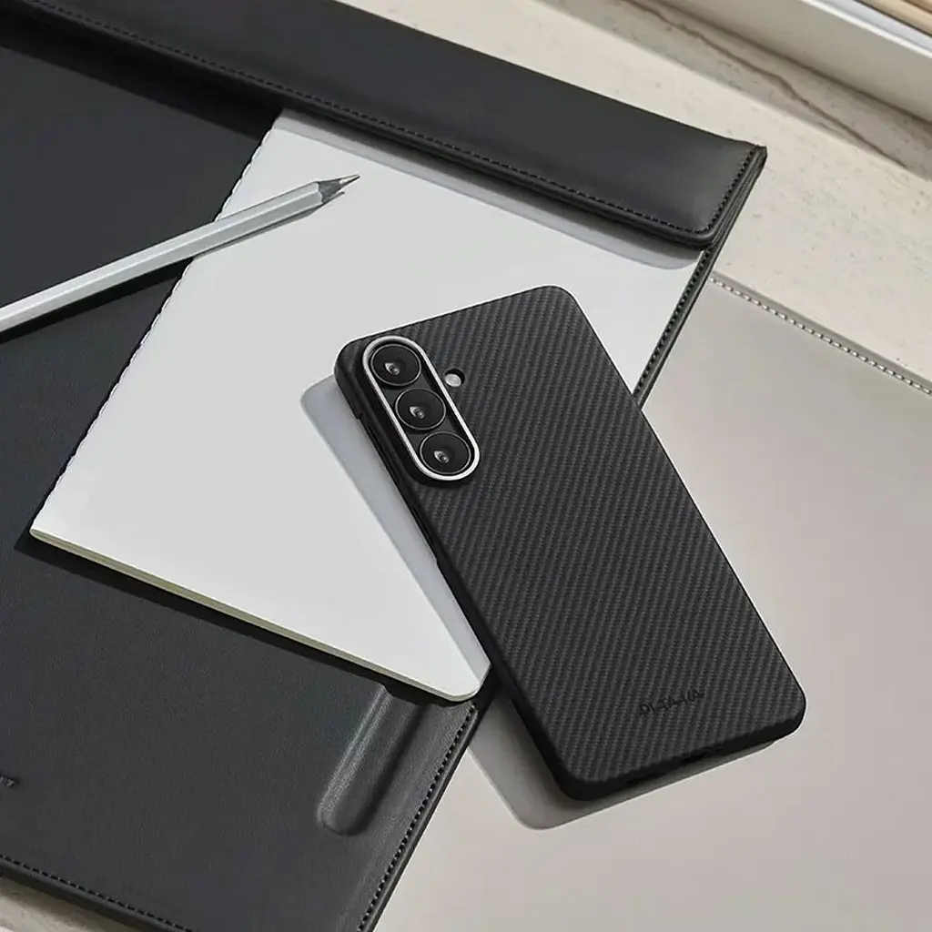 Чохол Pitaka Edge Case Aaron Button 600D Twill для Samsung Galaxy S26 Plus Black/Grey (KS2601S) - фото 9