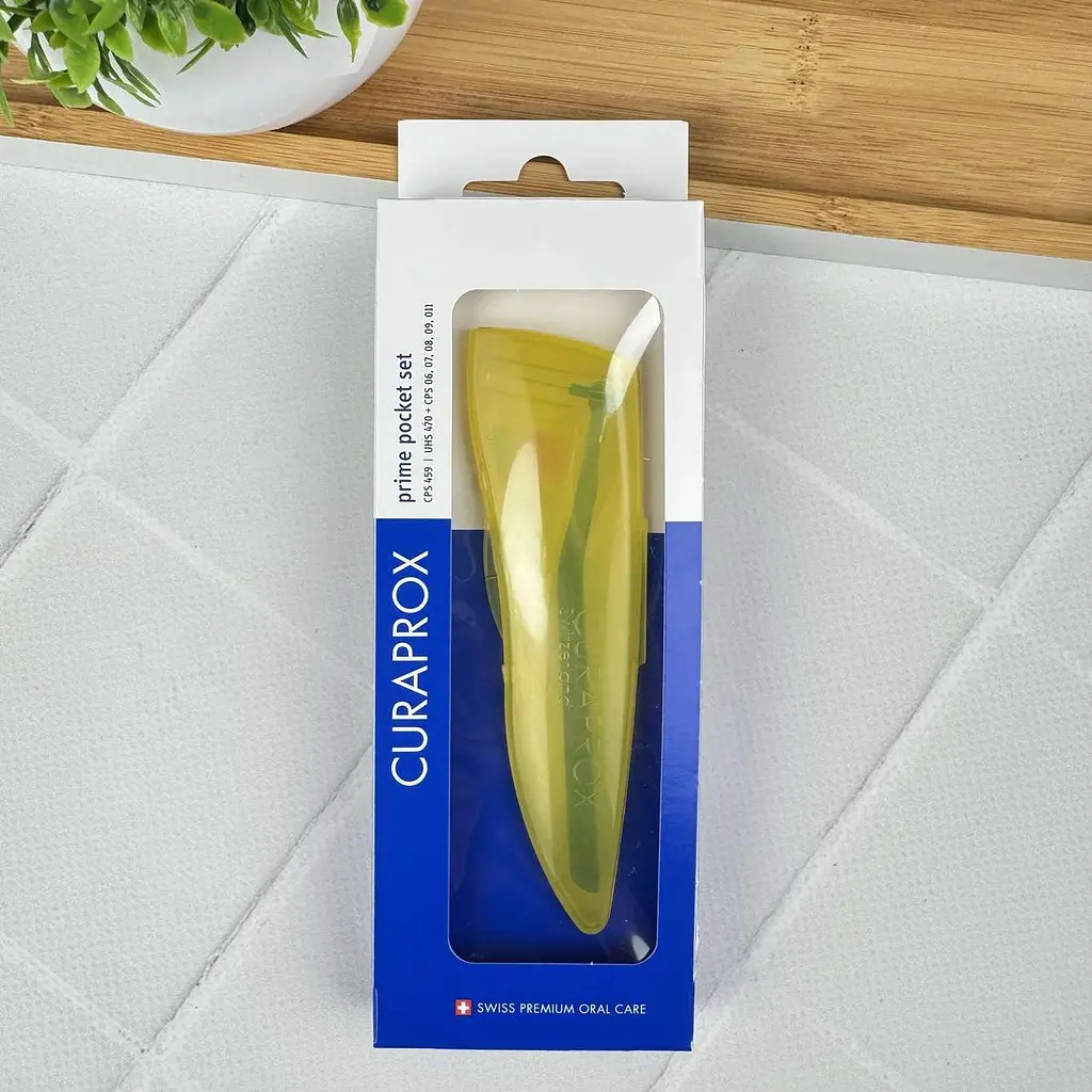 Набір йоржиків дорожній Curaprox Prime pocket set CPS 459 (жовтий футляр) - фото 2
