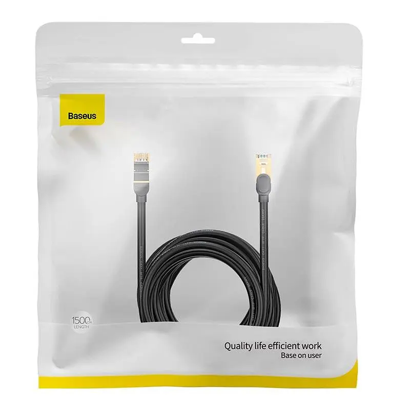 Кабель Baseus high Speed Seven types of RJ45 10gigabit network cable (round cable) 15m - фото 2