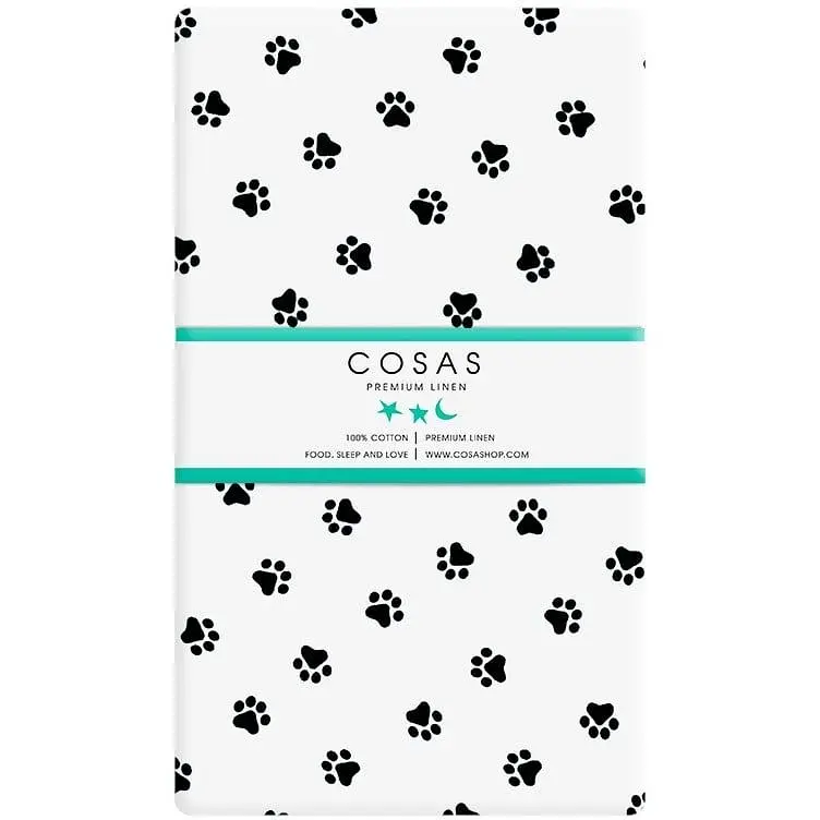 Набір простирадл на резинці Cosas Paws 60х120х12 см (SetSheet_Paws_White_120x60) - фото 2