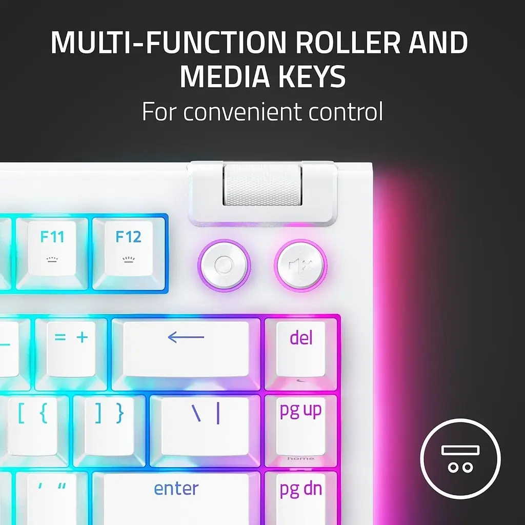 Клавиатура Razer BlackWidow V4 75% Mechanical Orange Switch USB White (RZ03-05001700-R3M1) - фото 4