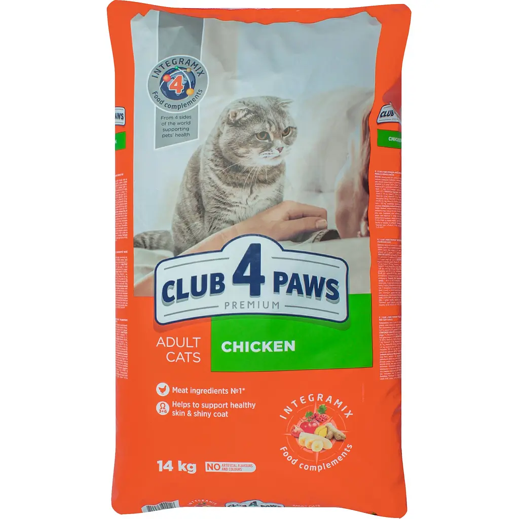 Сухий корм для котів Club 4 Paws Premium з куркою 14 кг (B4630401)