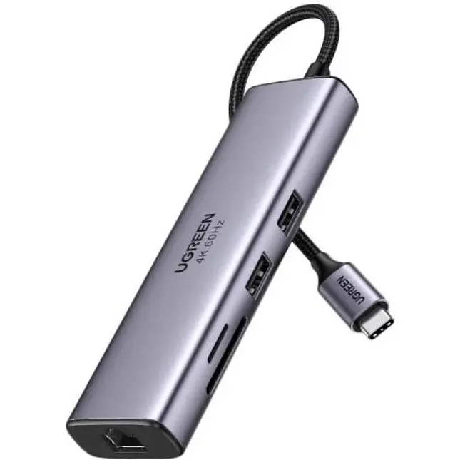 Мультипортовий адаптер Ugreen CM512 Gray (60515)