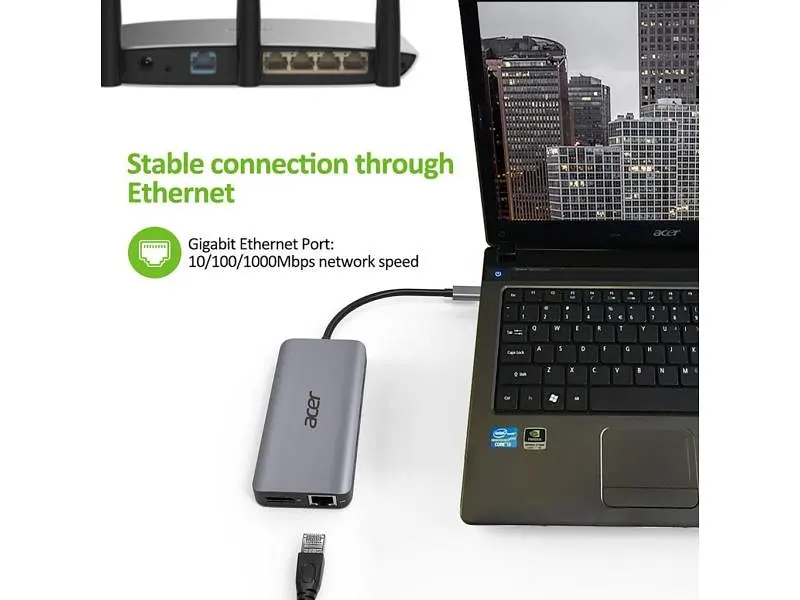 Док-станція Acer 12-in-1 Type-C Dongle (HP.DSCAB.009) - фото 5