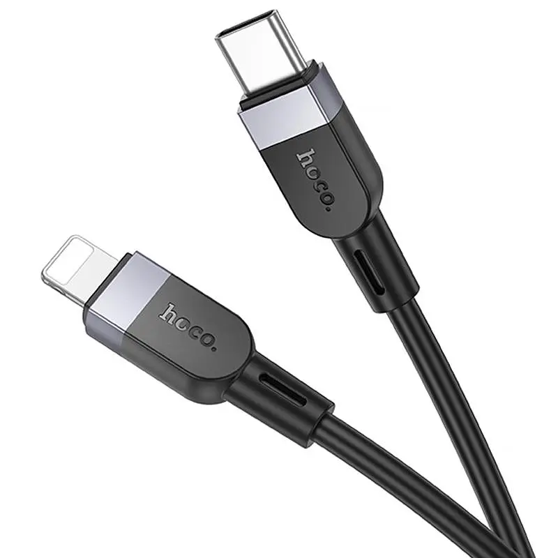 Дата кабель Hoco X109 Energy silicone Type-C to Lightning (3m) Black - фото 3