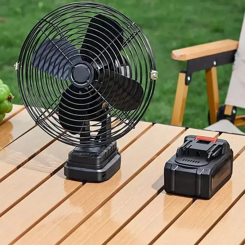 Акумуляторний вентилятор 8″ з функцією автоповороту та USB-зарядкою VAP-8 • Портативний вентилятор з двома батареями 21V - фото 5