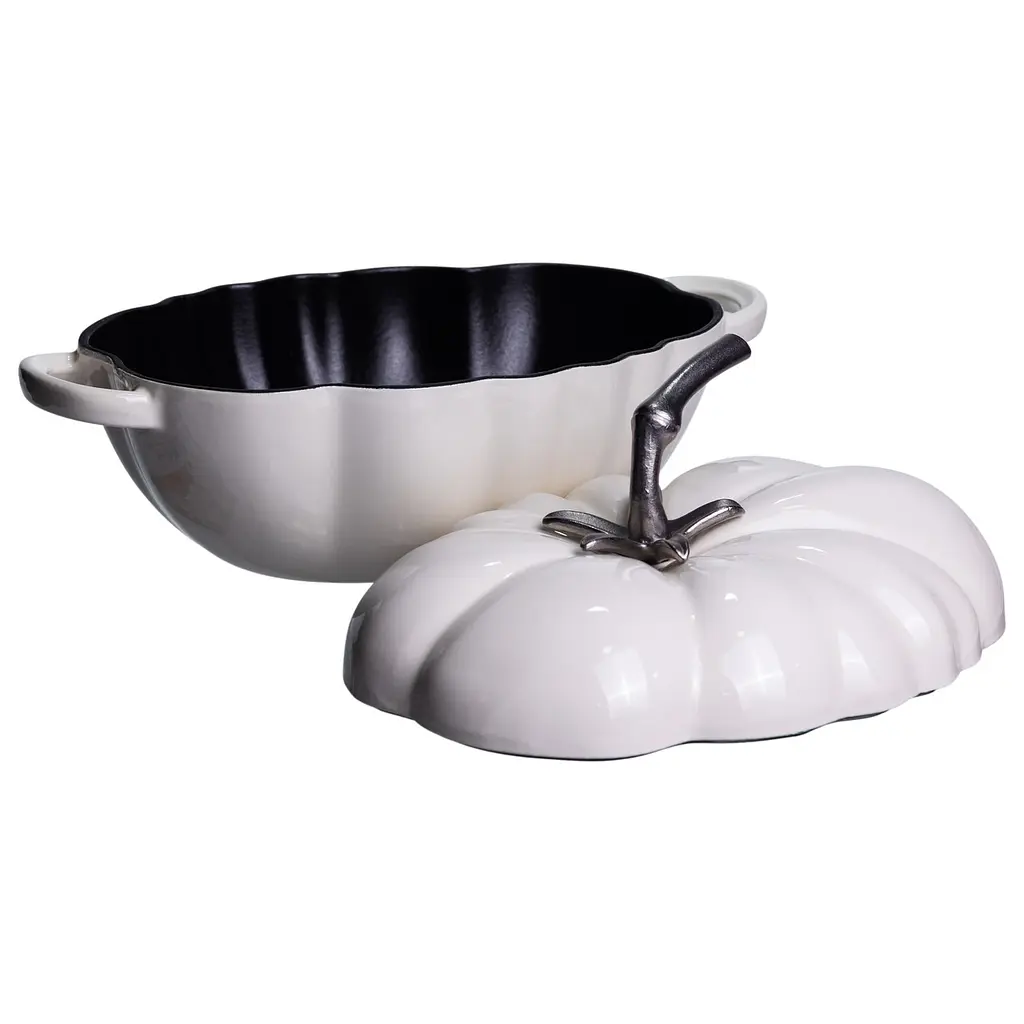 Каструля чавунна емальована Iron Tomato 2,5 л, білий Yongkang HP-FLG-20 BEIGE - фото 5
