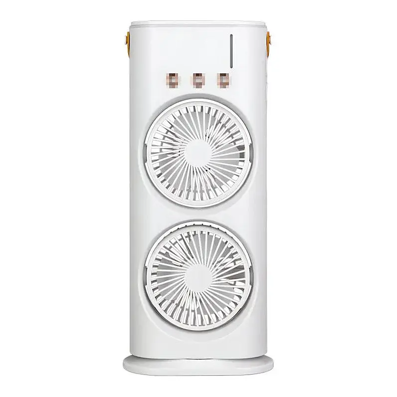 Вентилятор настільний подвійний з охолодженням Double-ended Spray Fan LED-підсвічування 3 швидкості, розпилювач водяного туману - фото 3