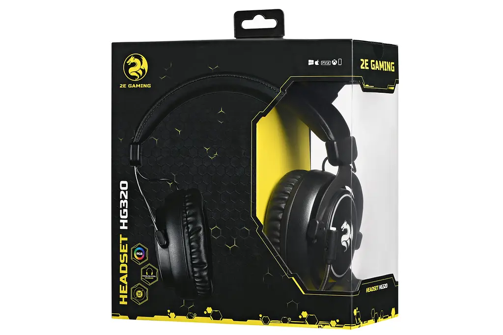 Гарнитура игровая 2E GAMING HG320 RGB 3.5 мм Black (2E-HG320B) - фото 8