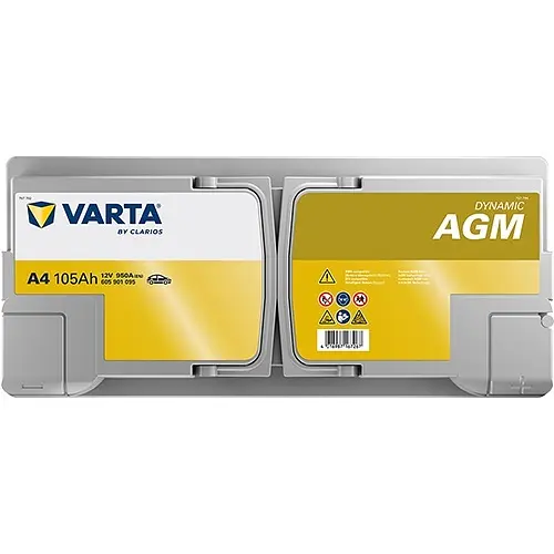 Акумулятор Varta Dynamic AGM 12В 105Аг 950А (EN) R+ (605901095) - фото 5