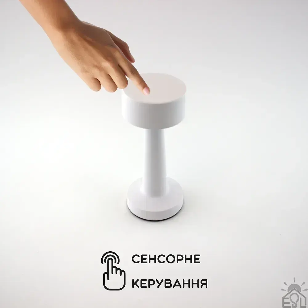 Настільна лампа сенсорна світлодіодна ESLLSE DOWN LIGHT з акумулятором 1200 mA Біла - фото 5