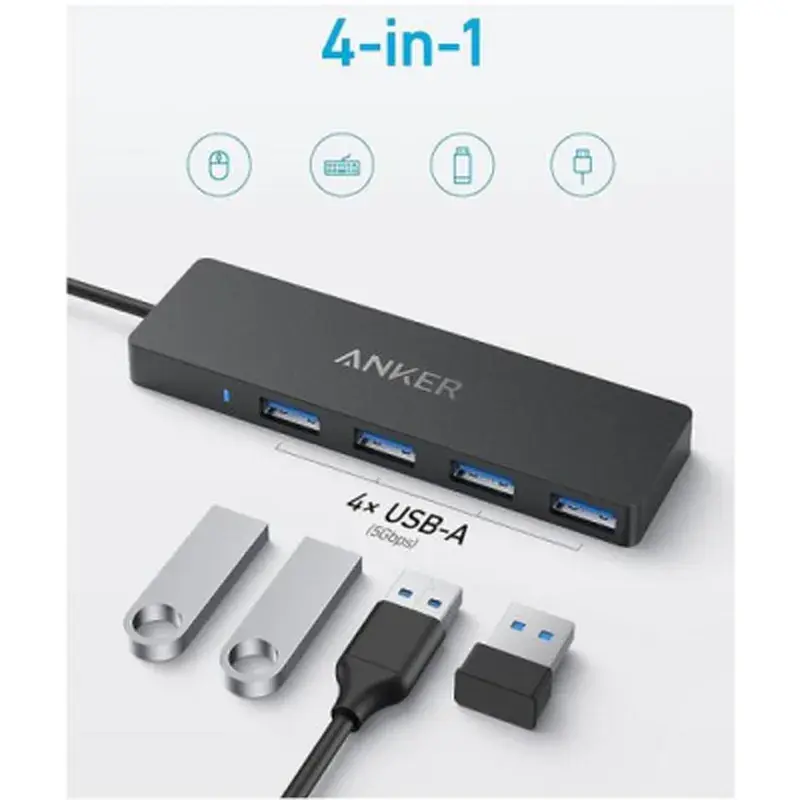 Концентратор USB-C to 4xUSB-A Anker (A8309G11) - фото 2
