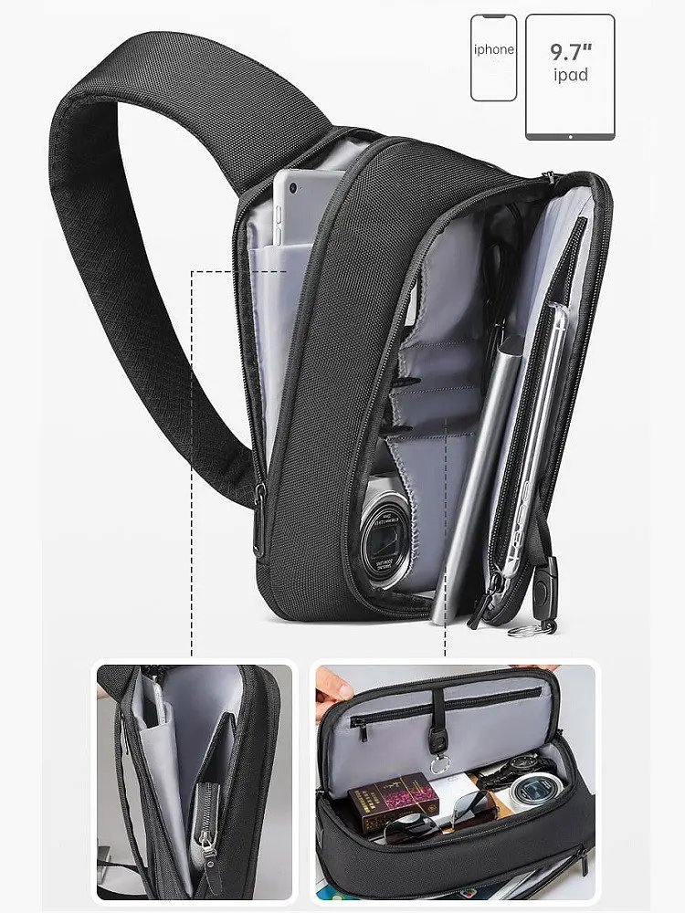 Сумка через плече Mark Ryden 8893 5л із зовнішнім USB Black (17594) - фото 6