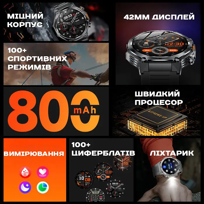 Часы Smart Surf X Pro Black Rubber, 2 ремешка - фото 14