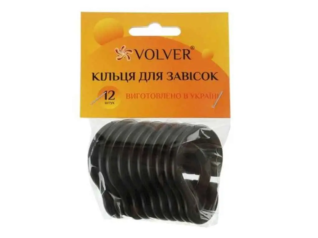 Кільця для завісок VOLVER 12шт Pear арт.68130 пластик