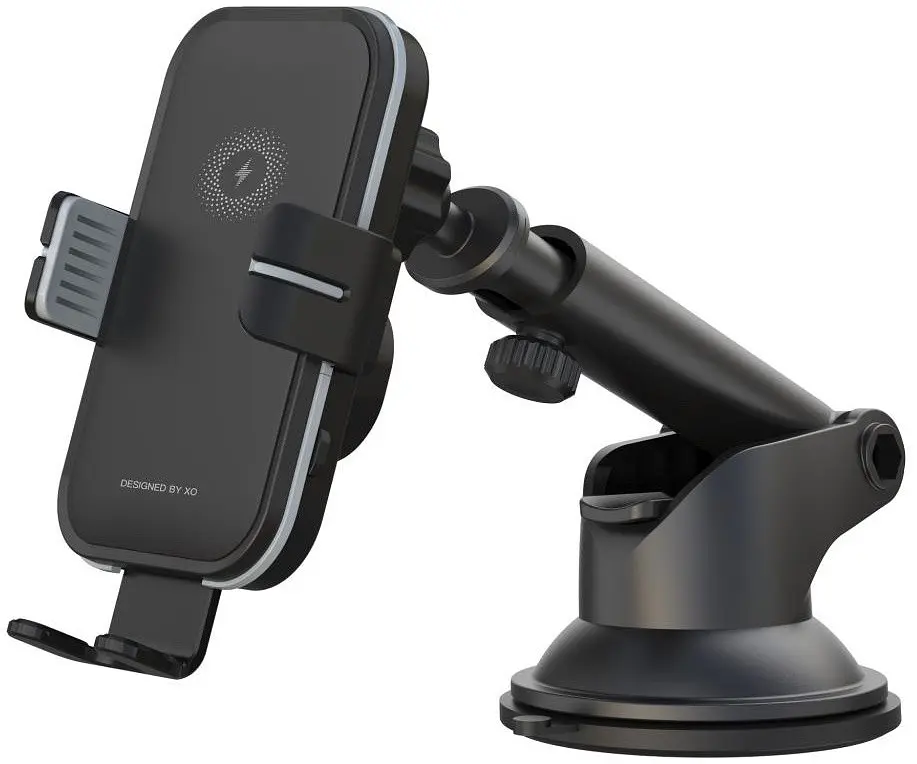 Автотримач XO WX027 Car holder 15W Wireless Charger Чорний