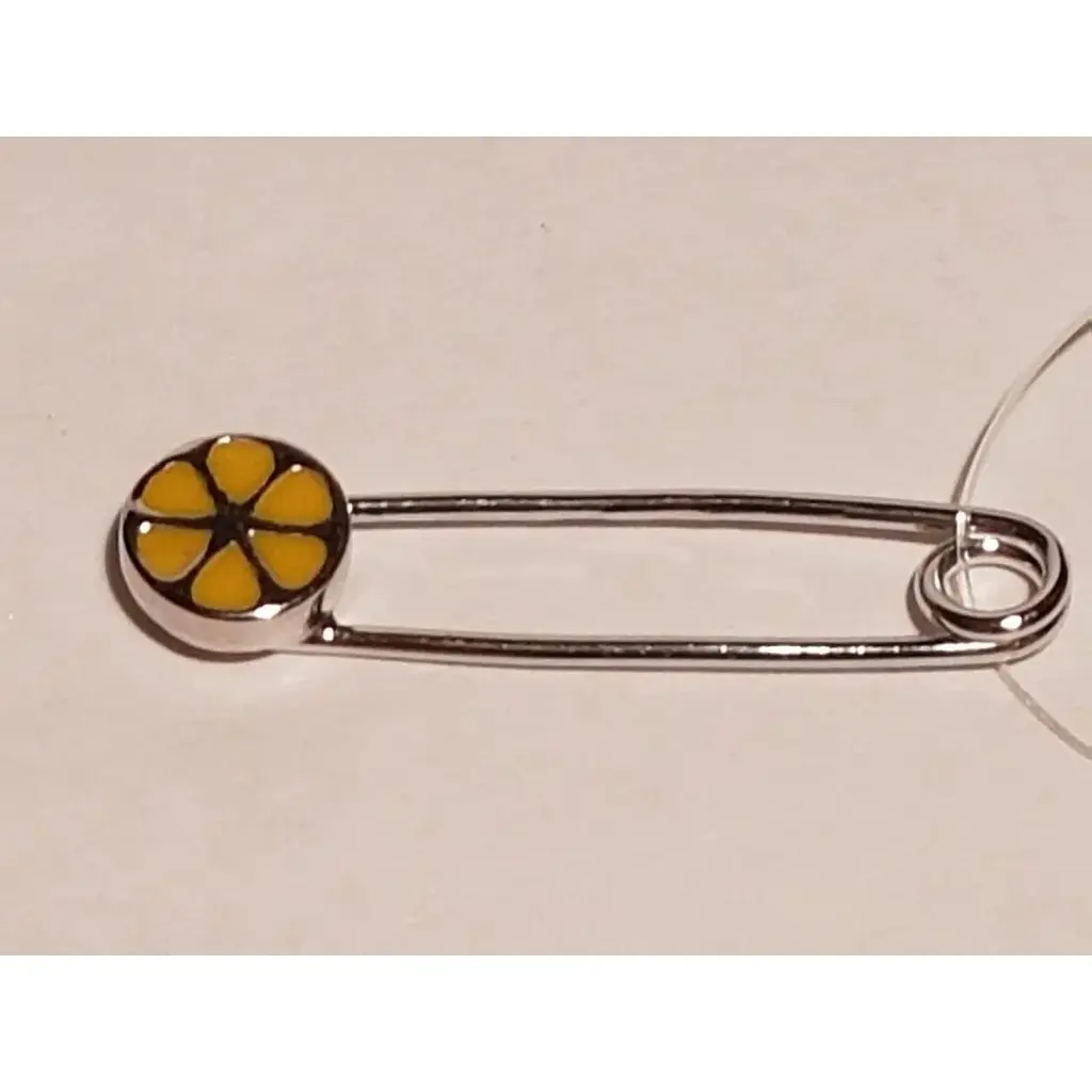 Срібна шпилька Qvaliz Цитрус з емаллю. 904-00628 - фото 2