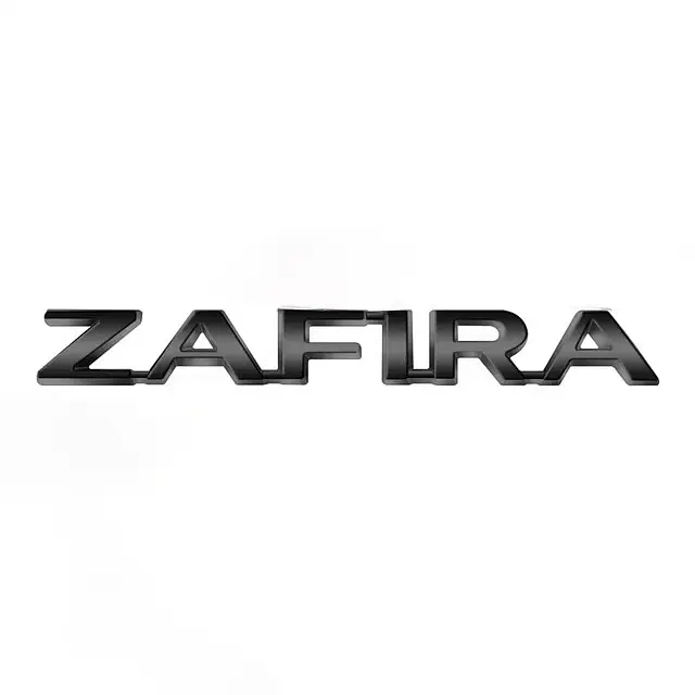 Емблема напис ZAFIRA Зафіра 145х18 мм Чорна (Завод) - фото 2
