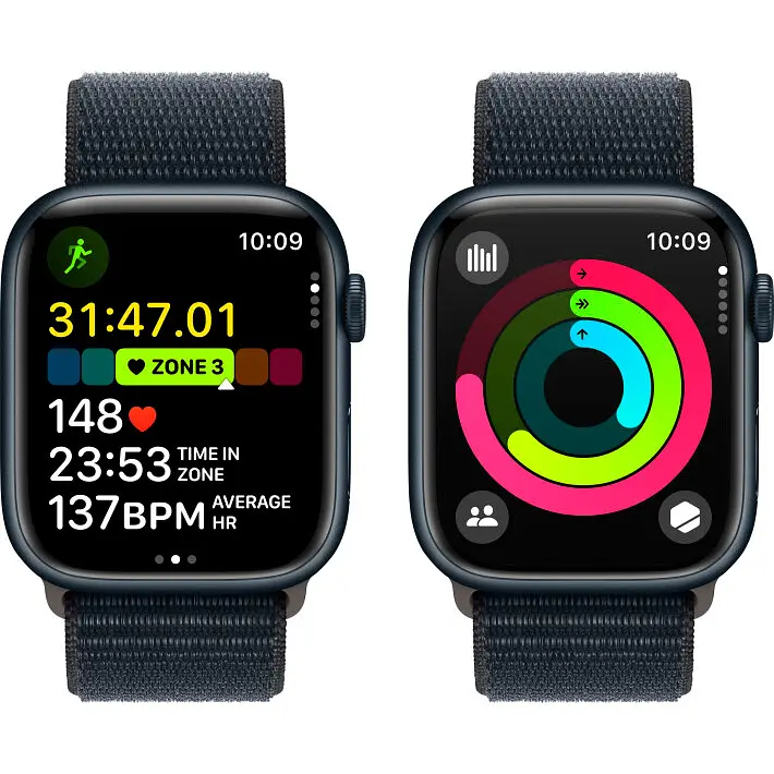 Смарт-годинник Apple Watch Series 9 GPS 45mm Midnight Aluminum Case with Midnight Sport Loop [MR9C3] [95101] - фото 6