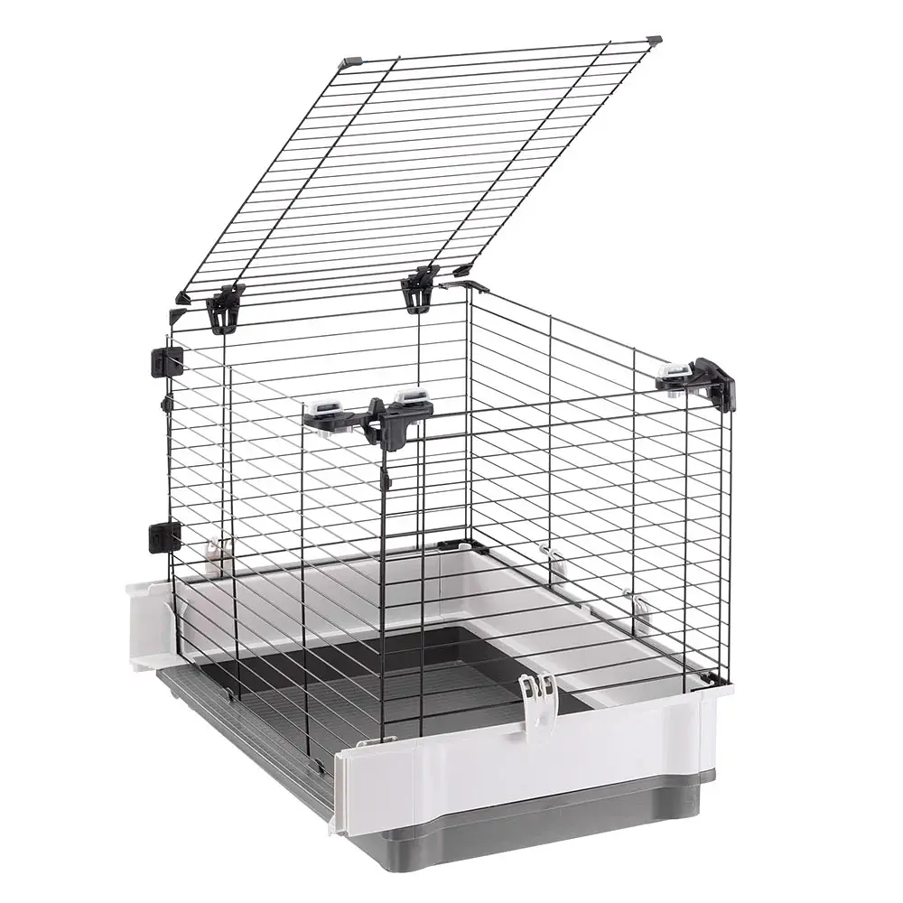 Додаткова секція для клітин для кроликів Ferplast Krolik Iron Extension сіра 42x60x50 см 57072980 - фото 2