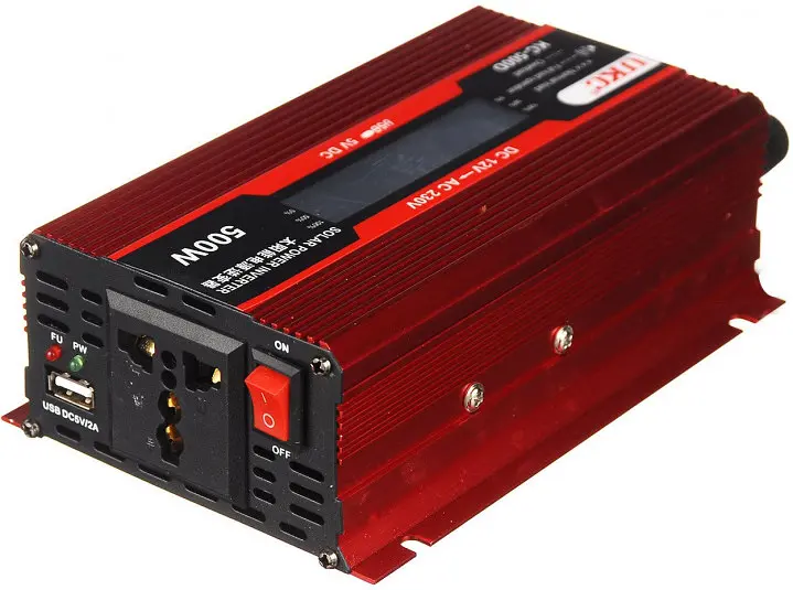 Автоінвертор-перетворювач напруги з LCD-екраном UKC 12 V-220 V 500 W KC-500D - фото 4