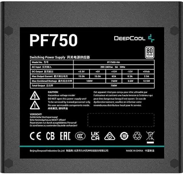 Блок живлення Deepcool PF750 750W (R-PF750D-HA0B-EU) Б/в - фото 5