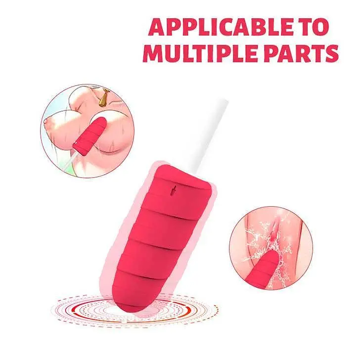 10X Popsicle вибратор-мороженое с USB-зарядкой Красный K000737 - фото 2