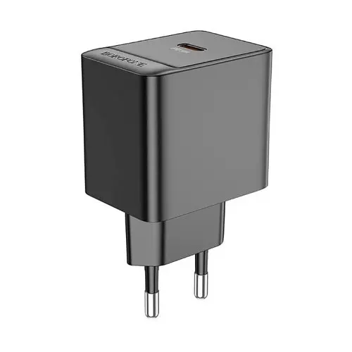 Сітчасте зарядне пристрій BOROFONE BAS15A Erudite single port PD30W чорний - фото 5