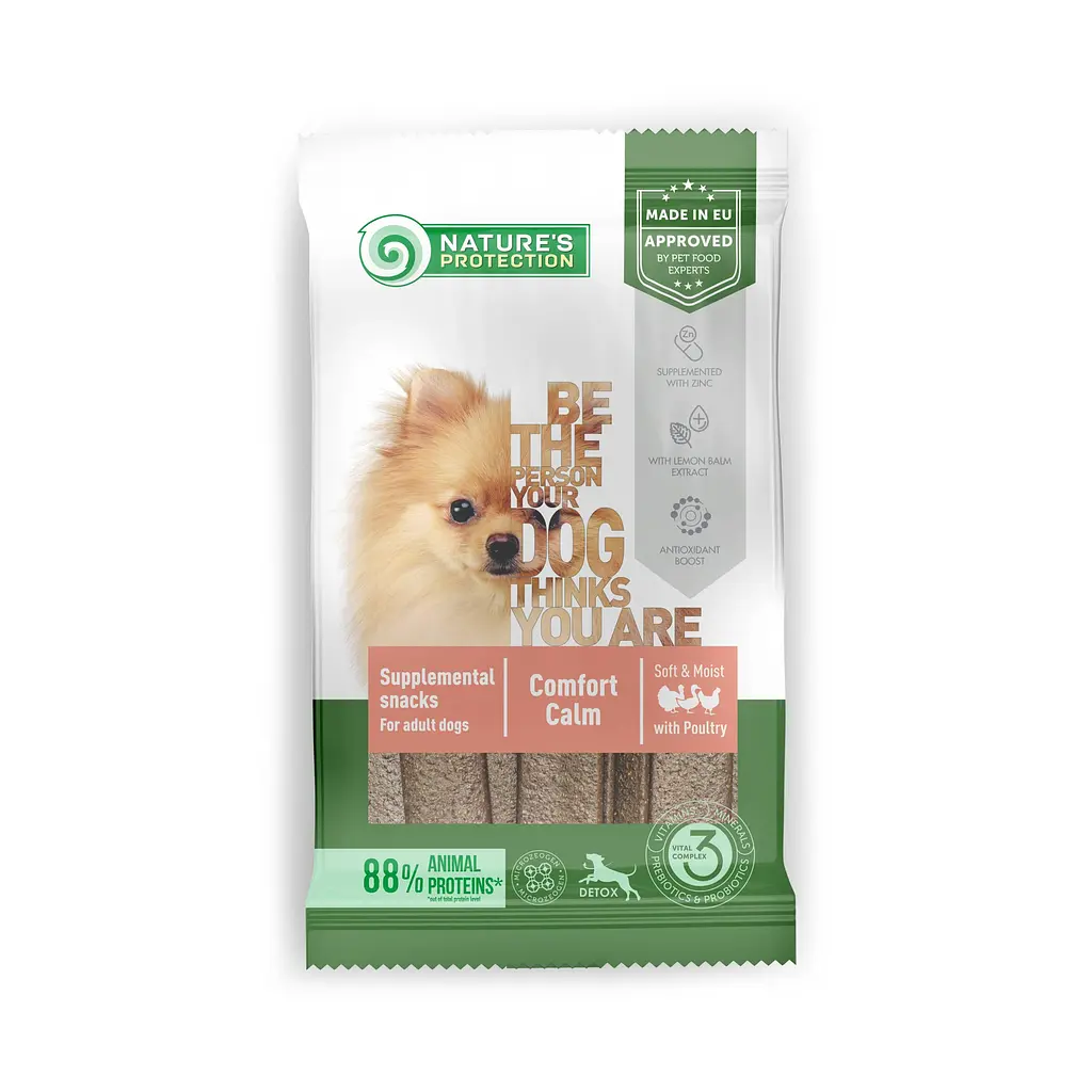 Ласощі для собак Nature's Protection Comfort Calm з м'ясом птиці, 160 г