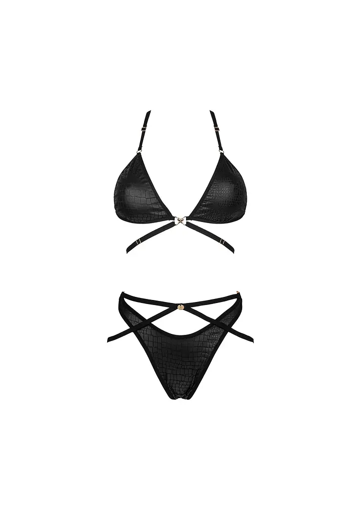 Комплект белья Obsessive Cobra Nive L/XL черный - фото 5