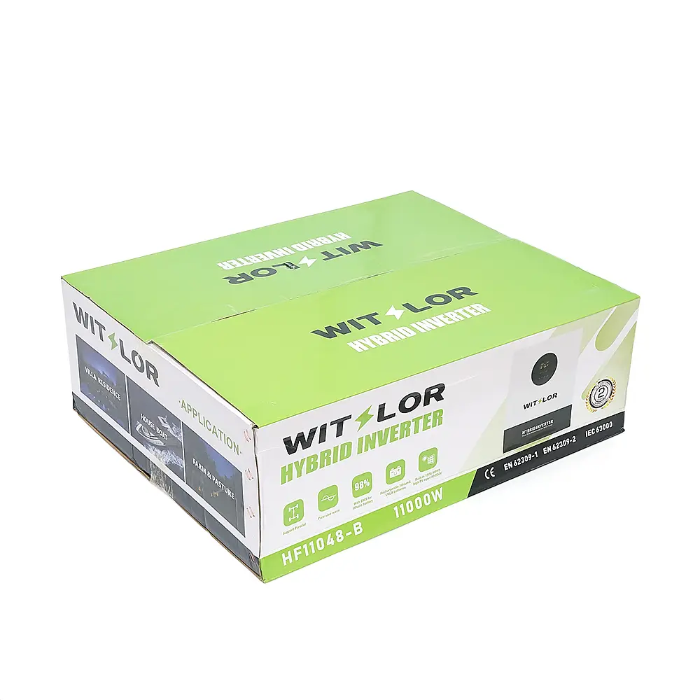 Гібридний інвертор Witslor HF11048-B, 1Ф-11kW, 48V, 200-400V, MPPT 90-500VDC, PV 500VDC, 19 kg - фото 2