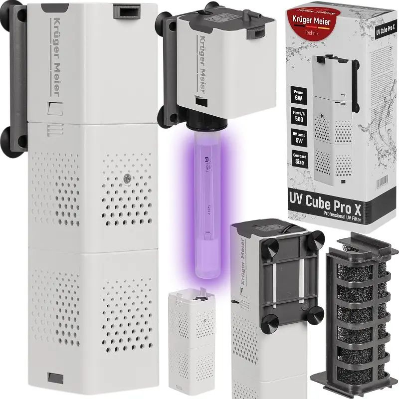 Внутрішній фільтр Kruger Meier UV Cube Pro X з УФ-стерилізацією та аерацією для акваріумів до 250 л - фото 8