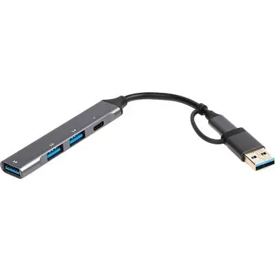 Концентратор Maxxter USB-C + USB-A to 1xUSB 3.0 + 2xUSB 2.0 + 1xUSB-C (HU3C-4P1CN-01) - фото 2
