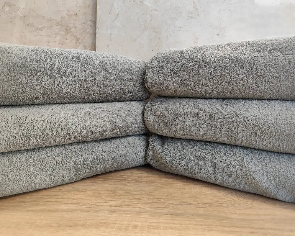 Набір турецьких махрових однотонних рушників Zeron 6 штук 70х140 Light Gray щільність 500 г/м2 - фото 3