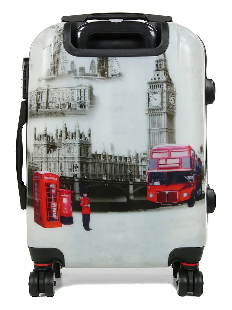 Валіза Малий (S) Полікарбонат під Ручну поклажу Worldline Airtex 809 London 44 л 54x35x23 см Різнобарвний - фото 4